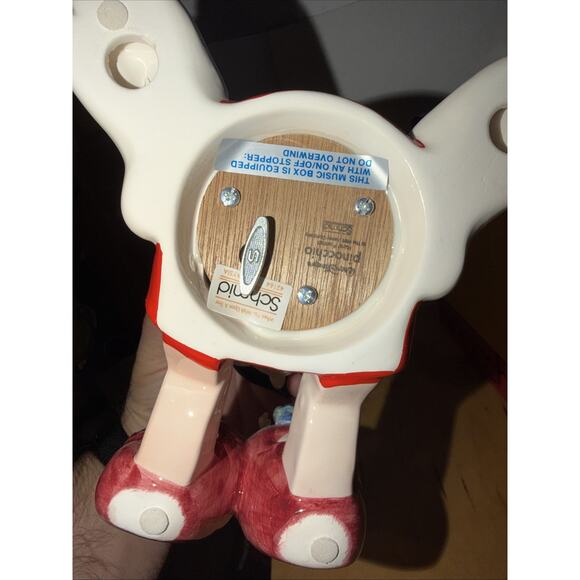 Vintage Disney Pinocchio Porcelain Music Box "When You Wish Upon A Star" Schmid - Picture 5 of 8